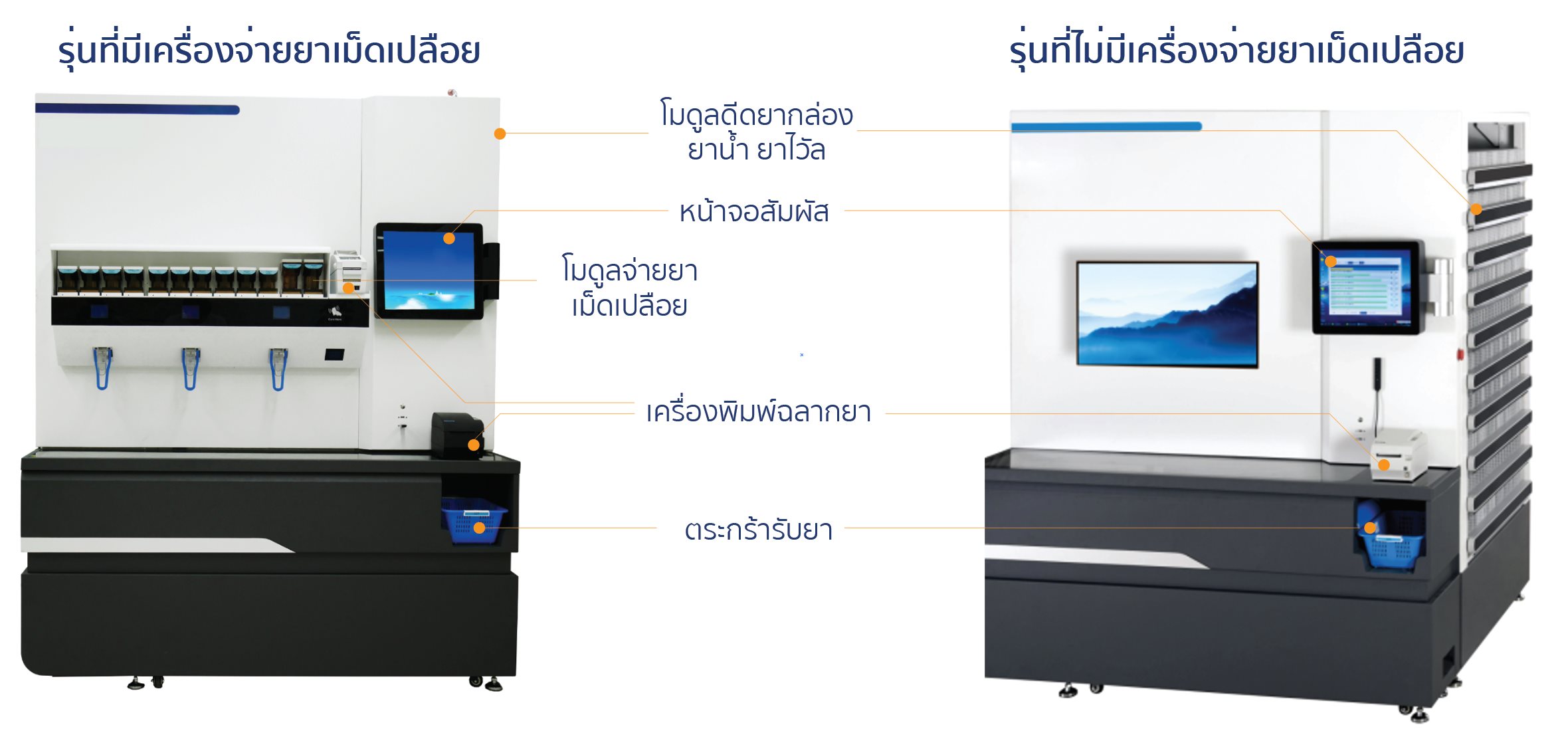 ER Phamacy Robot The mini Automate Pharmacist Robot but Complete Front View 2 Models with and without Loose pill Dispenser.jpg