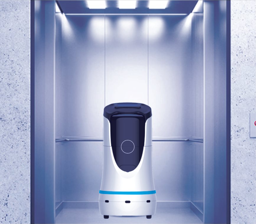 HapyBot Indoor Logistic Robot Freateu - Take Elevator
