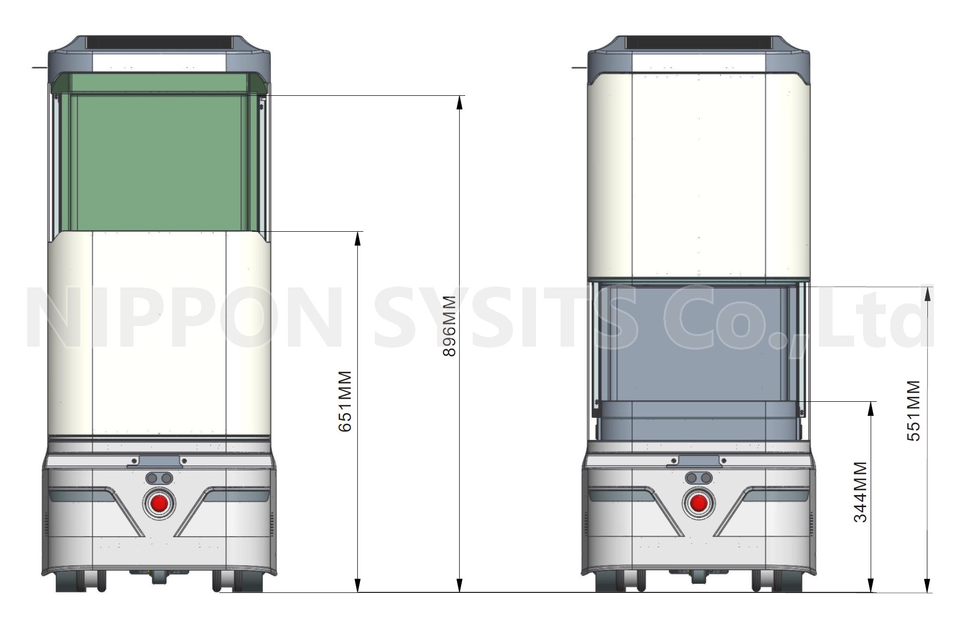HapyBot Model G - Cad Design Line Art