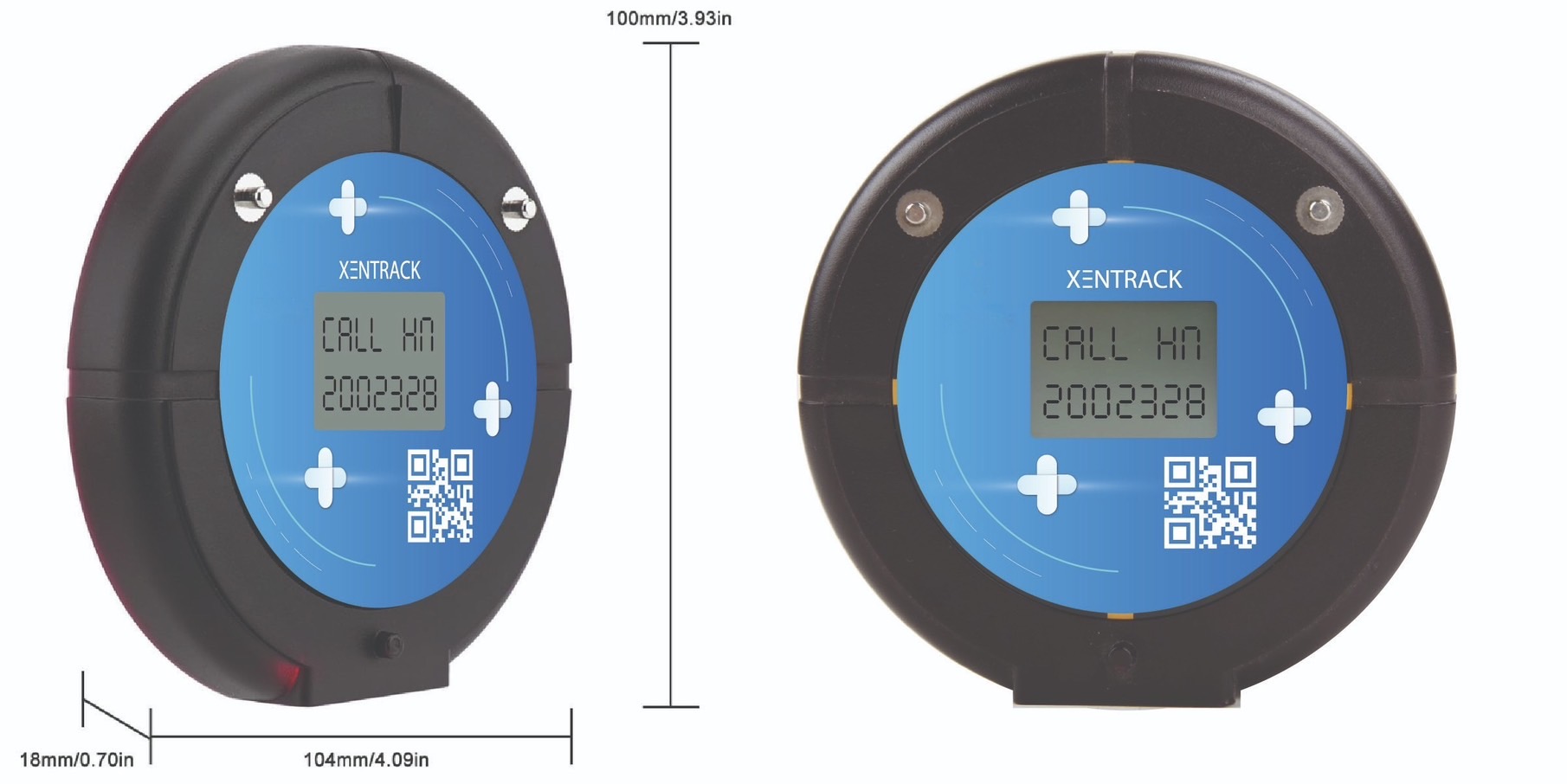 Xentrack programmable pharmacy basket caller displaying Hospital Number 2002328.