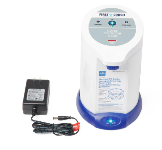 เครื่องบดเม็ดยา MEDLINE First Crush พร้อมกับอะแดปเตอร์