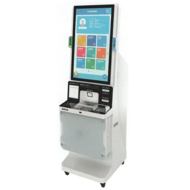 ตู้บริการทางการแพทย์อัจฉริยะพร้อมหน้าจอสัมผัสขนาด 32 นิ้วสำหรับโรงพยาบาล | Smart Medical Kiosk with 32-inch Touchscreen for Hospitals